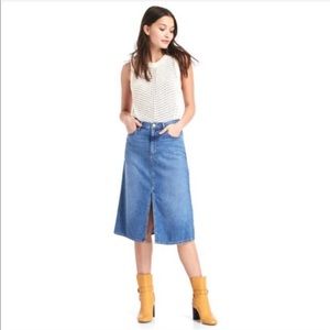 Gap 1969 Denim Midi Skirt Size: 4
